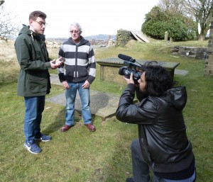 GHOSTBUSTERS: Filmmakers Nik and Osman with Alan (centre)