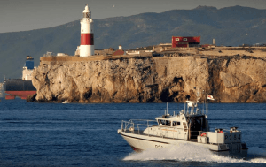 ON PATROL: HMS Scimitar passing Europa Point lighthouse at the southern tip of Gibraltar ON PATROL: HMS Scimitar passing Europa Point lighthouse at the southern tip of Gibraltar