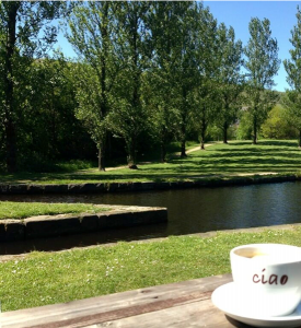 TRANQUIL: Enjoy an ice cream at Grandpa Greene’s canal-side cabin