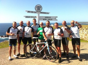 FINISHED: The team cycled almost 1,000 miles