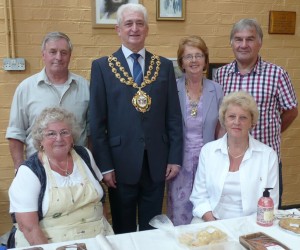 FUNDRAISERS: Joan Tomlinson, Colin Tomlinson, Mayor of Oldham John Hudson, Mayoress Kathleen Hudson, Bill Cullen and Enid Firth