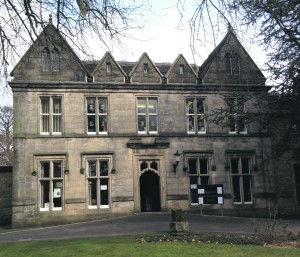 October mystery building: Uppermill Library
