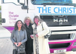 FUNDRAISERS: Members of the group with the mobile unit