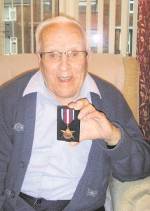 MEDAL: Albert with his Arctic Star medal MEDAL: Albert with his Arctic Star medal