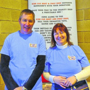 KIDS CAR BOOT: Organisers Steve and Kerri
