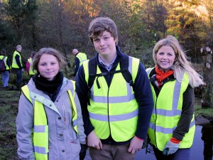 RANGERS: T-Jay Turner and Gracey Firth with Ellie Harrison