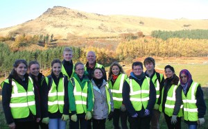 RANGERS: The group with leader Greg Cookson and BBC Presenter Ellie Harrison