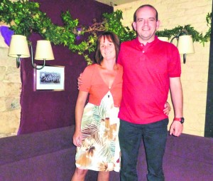 STAYING: Dominic and Sharon by the Ivy inside