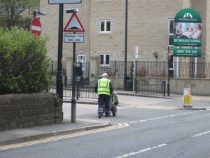 A dandyman at work in Uppermill 2010