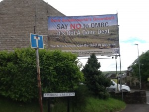 No to diggle school banner
