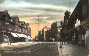 This postcard view looks towards the Palace Theatre, today the site of the Link Centre