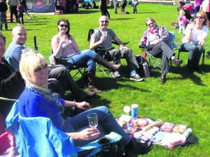 group enjoy the sunshine
