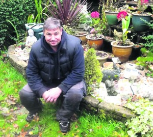 p10 Andrew Howarth in his parents memorial garden