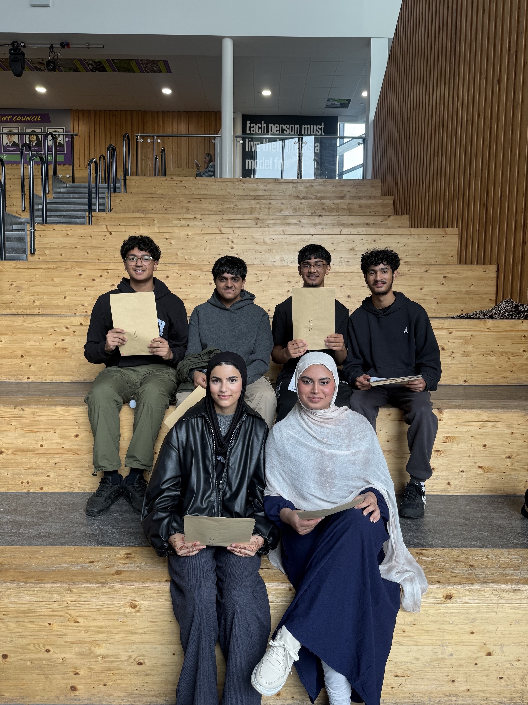 E-ACT The Oldham Academy North students after receiving their results