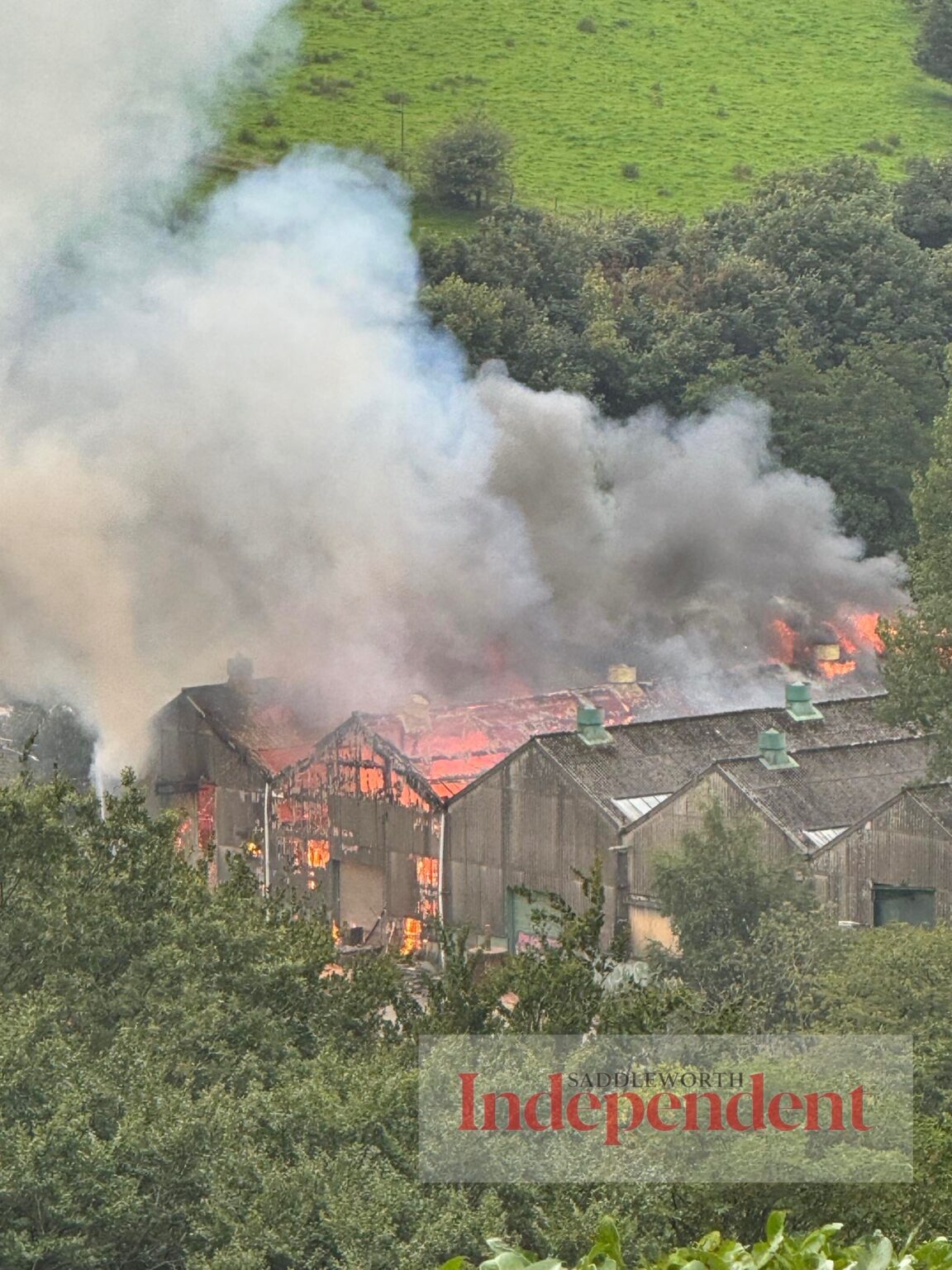 Fire breaks out at Fletcher's Paper Mill in Greenfield - Saddleworth ...