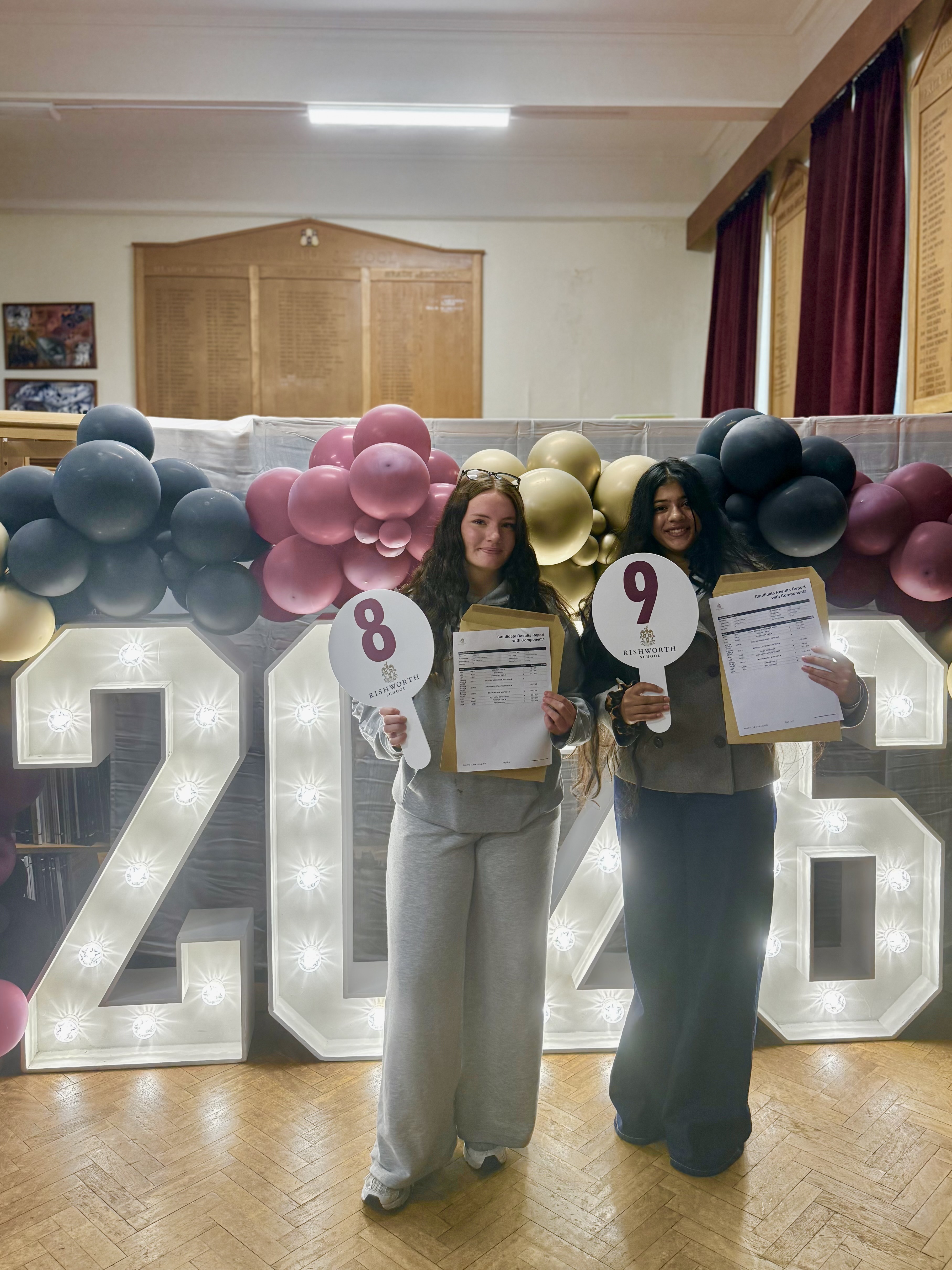 Two Rishworth School students were pleased with their results