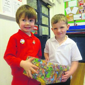 p23 st mary's shoe boxes reception children - shoe box appeal (20